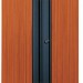 Armoire basse à rideaux PP 43x100x136 cm - Rideaux décor bois