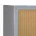 Armoire basse à rideaux PP 43x100x136 cm - Rideaux décor bois