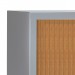 Armoire basse à rideaux PP 43x120x100 cm - Rideaux décor bois