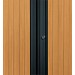 Armoire haute à rideaux 43x100x198 cm - Rideaux décor bois